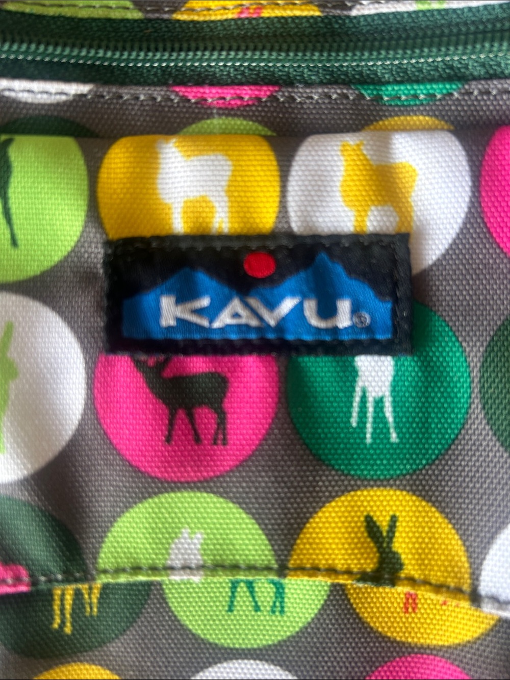 Kavu Multicolor Animal Silhouette Circle Crossbody Bag - Picture 3 of 8
